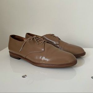 Madewell tan patent leather Oxfords size 7